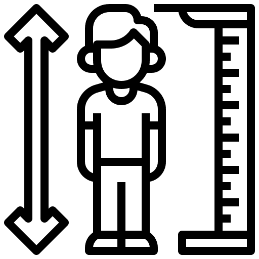 Height measurement healthcare and medical healthcare icon