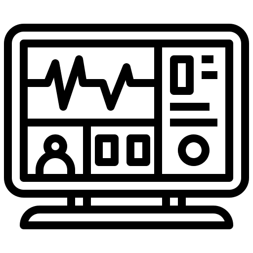 Vital signs patient cardiac heartbeat icon