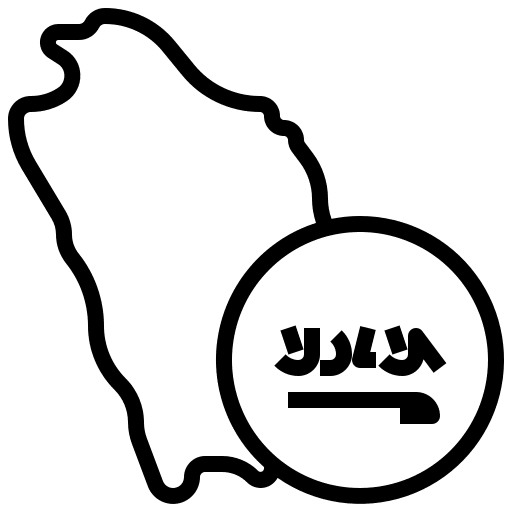 Saudi arabia nation country map icon
