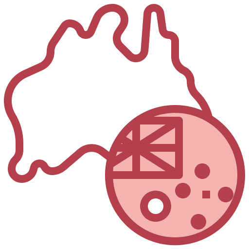 Australia map symbol nation icon