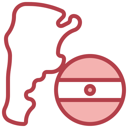 Argentina nation flags map icon Argentina nation flags map icon