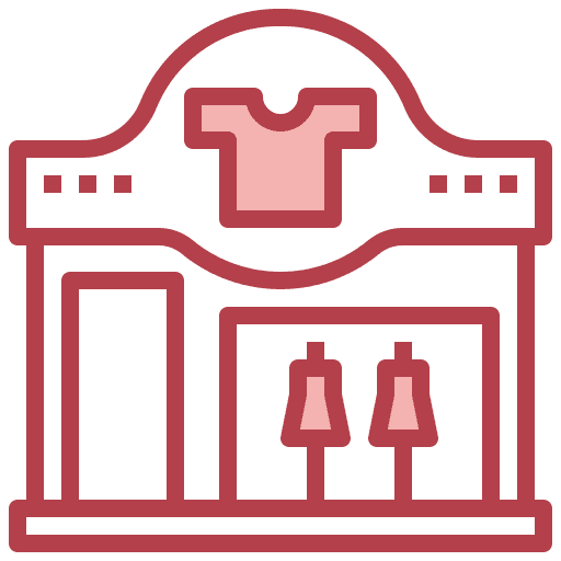 Boutique clothes store mall icon