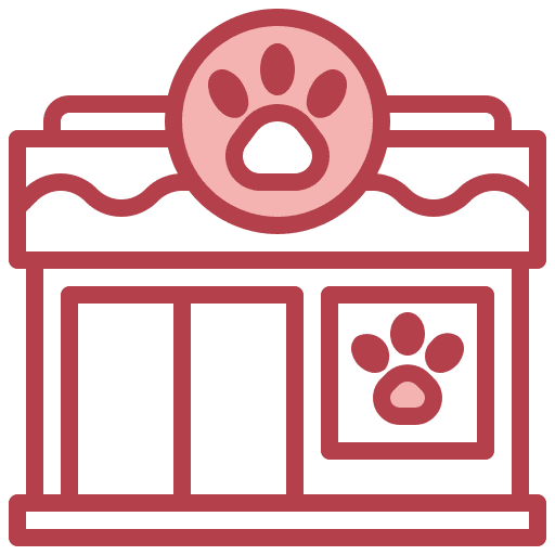 Pet shop mall property grow shop icon
