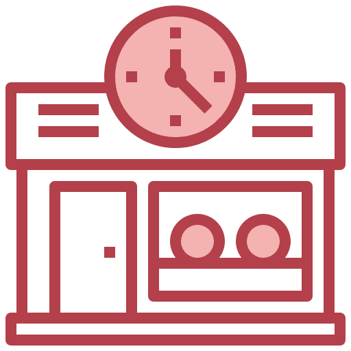 Clock shop mall architecture and city buildings icon Clock shop mall architecture and city buildings icon