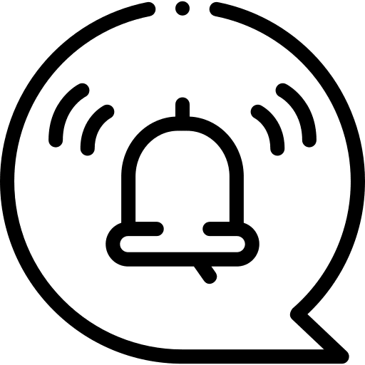 Alarm clock time hotel service time and date icon