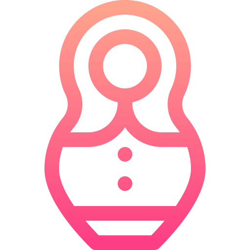 Matryoshka doll russian traditional decoration icon