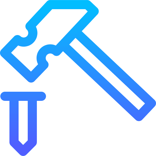 Hammer carpenter screw home repair icon Hammer carpenter screw home repair icon