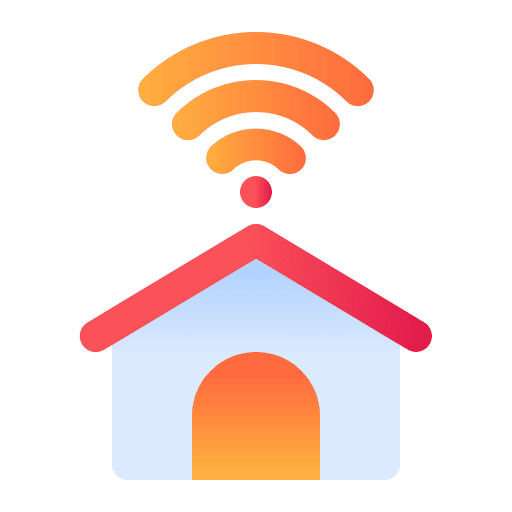 Smart house internet real estate wifi icon