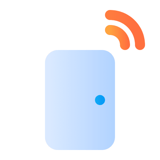 Door wifi internet smart home icon