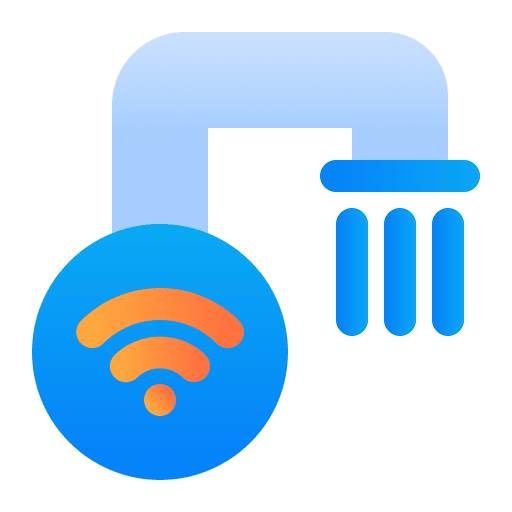 Shower wifi signal electronics wifi icon Shower wifi signal electronics wifi icon