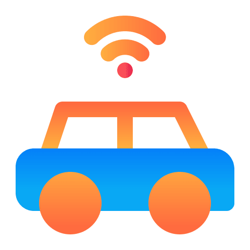 Car transportation automatic smart house icon Car transportation automatic smart house icon