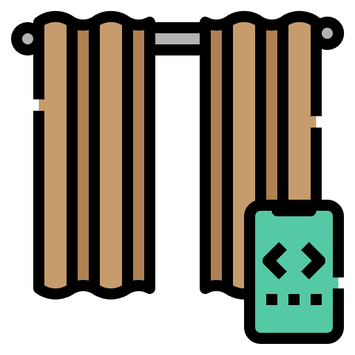 Curtain smart technology curtain icon