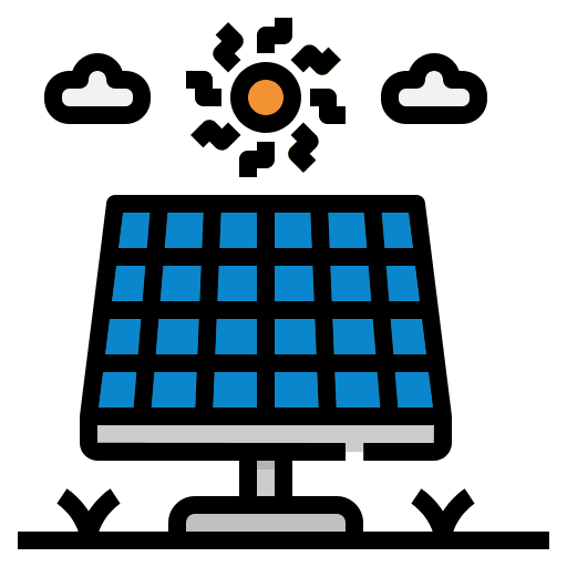 Solar cell energy sun power icon