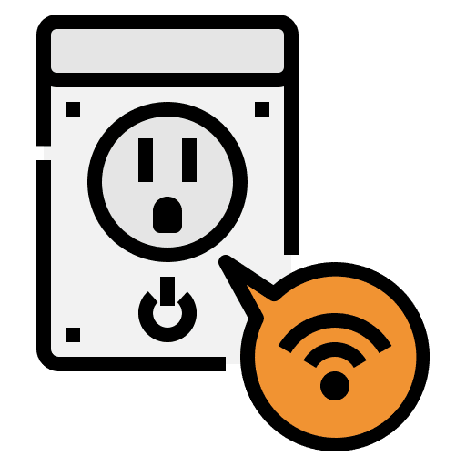 Smart plug electronic socket plug icon Smart plug electronic socket plug icon