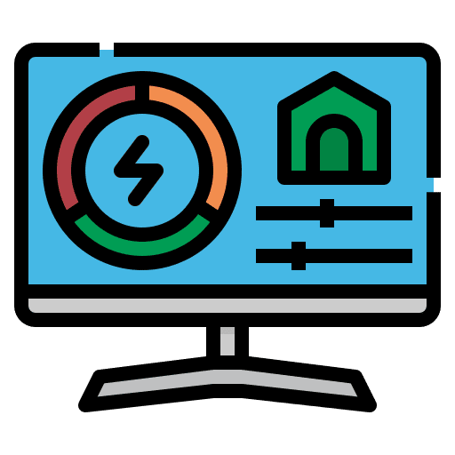 Website settings screen smart home icon