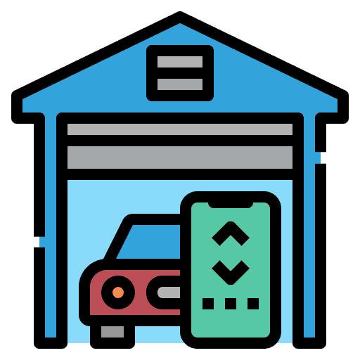Garage smart garage car icon Garage smart garage car icon