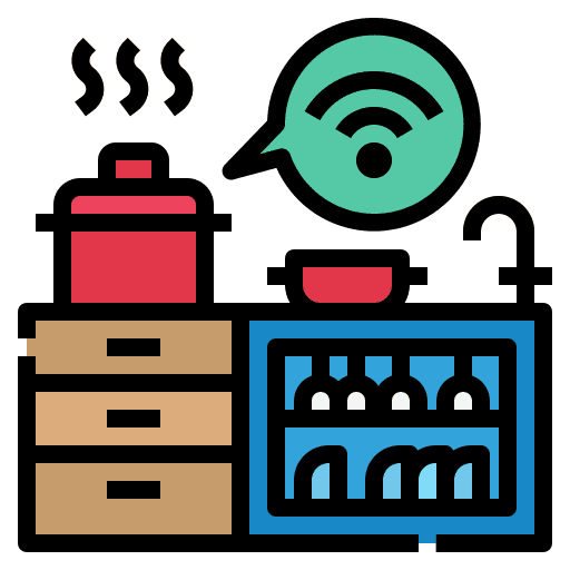 Kitchen technology cook smart icon Kitchen technology cook smart icon