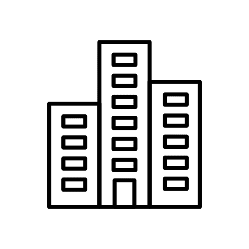 Building city skyline home icon