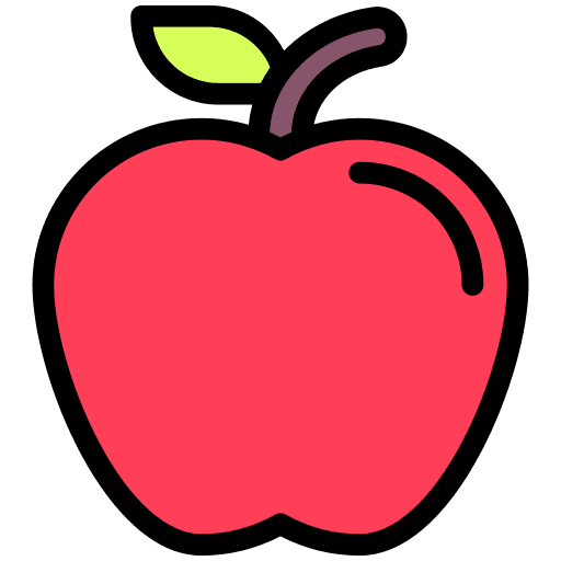 Apple diet fruit healthy food icon
