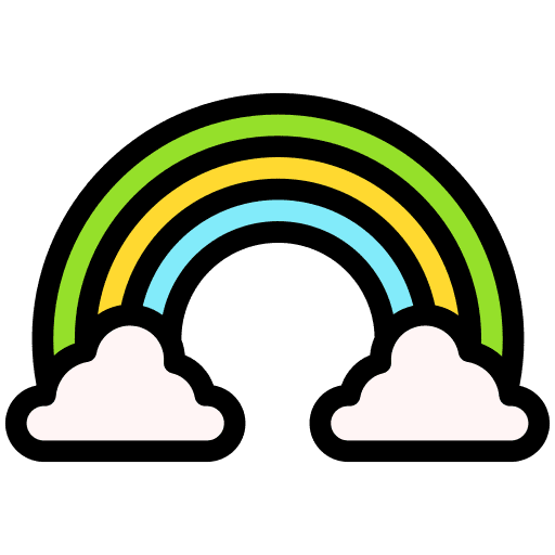 Rainbow spectrum forecast atmospheric icon Rainbow spectrum forecast atmospheric icon