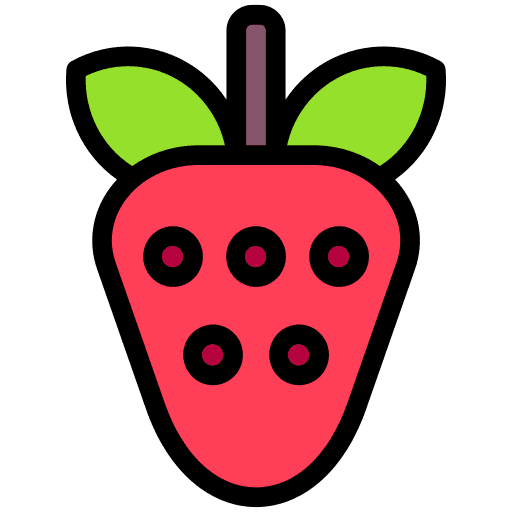 Strawberry vegan organic diet icon Strawberry vegan organic diet icon