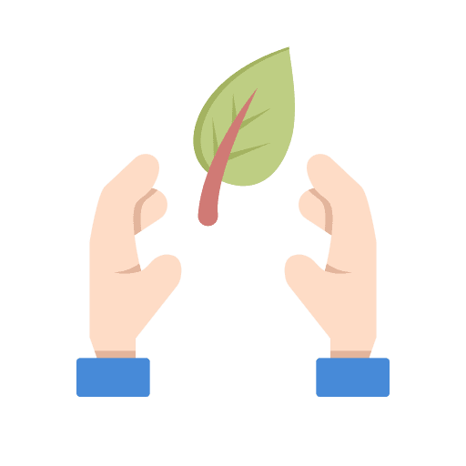 Care sustainable leaf plant icon