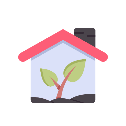 Home nature house environment icon