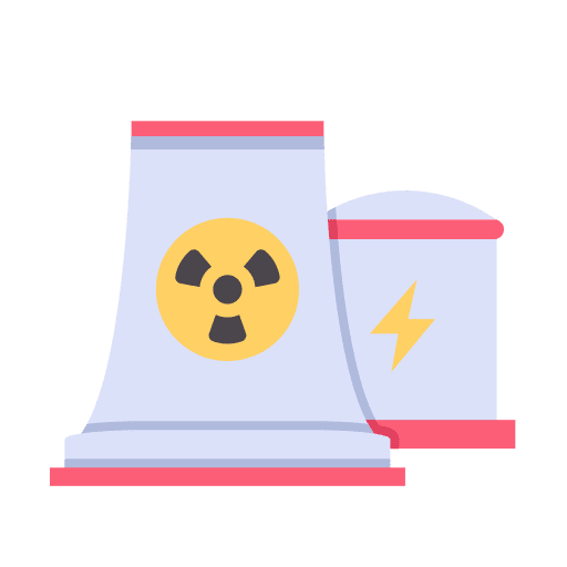 Nuclear signaling radiation electricity icon