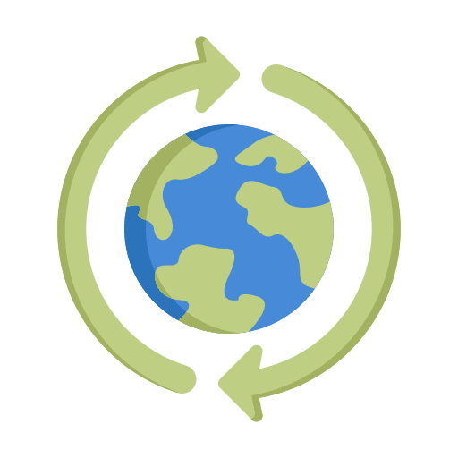 Earth environment arrows recycle icon Earth environment arrows recycle icon