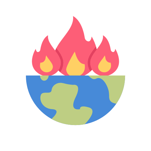 Global warming earth environment fire icon Global warming earth environment fire icon