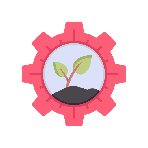 Mechanical nature ecology leaf icon Mechanical nature ecology leaf icon