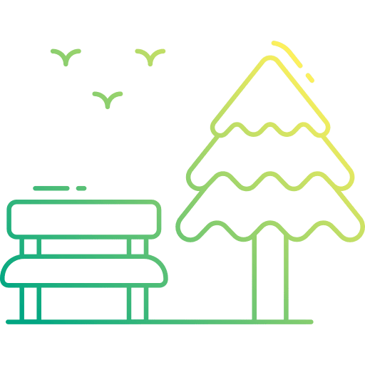 Park leisure bench landscape icon Park leisure bench landscape icon