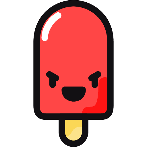 Grinning ice cream sweet emoticons icon