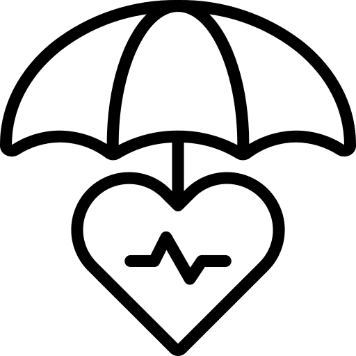 Health insurance health care love hearth icon