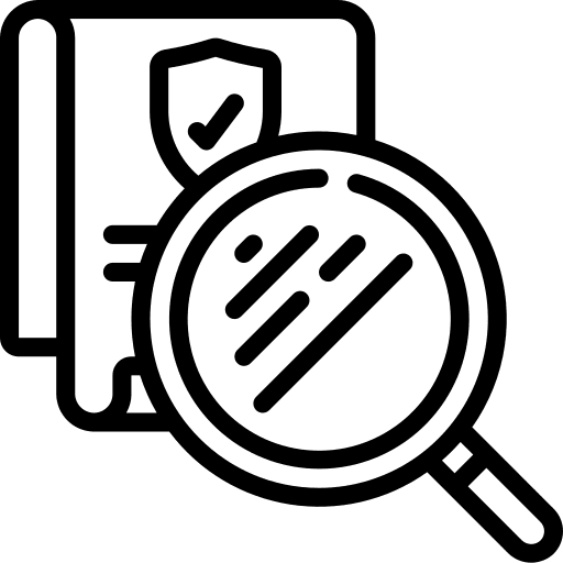 Insurance policy people audit condition icon