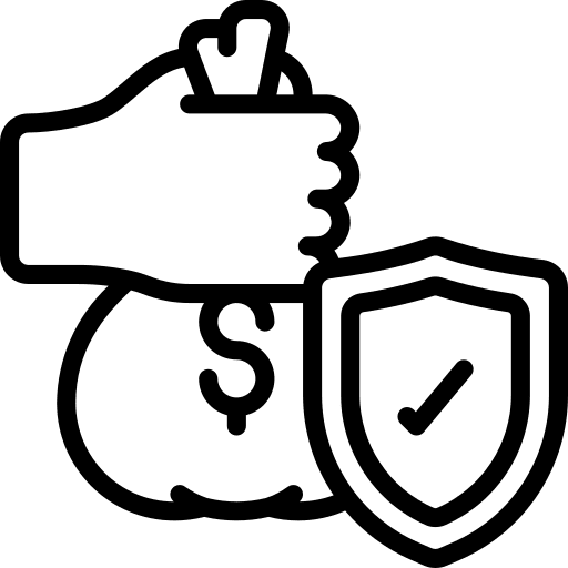 Loan insurance cash business and finance icon