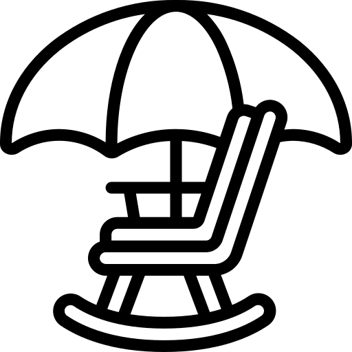 Pension rocking chair protection insurance icon