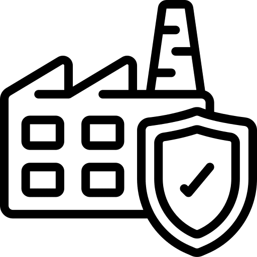 Factory plant company establishment manufacturer icon