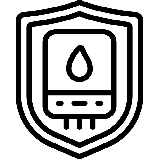 Water boiler shield security water boiler icon