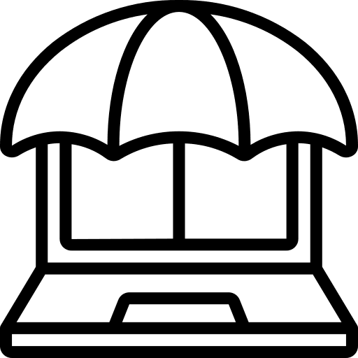 Antivirus shield check insurance icon