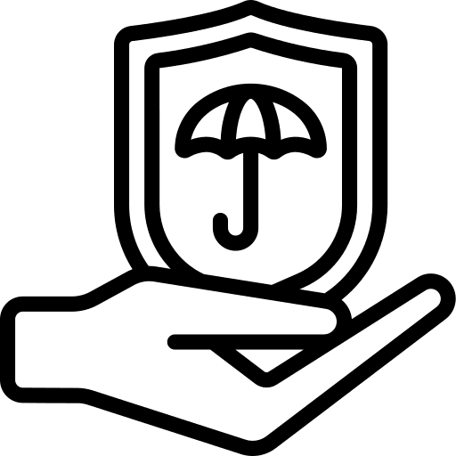 Delivery insurance delivery insurance security hand icon