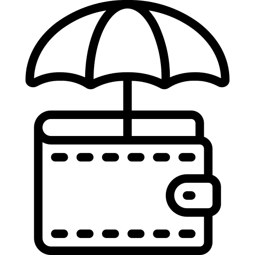 Payment protection insurance wallet money icon