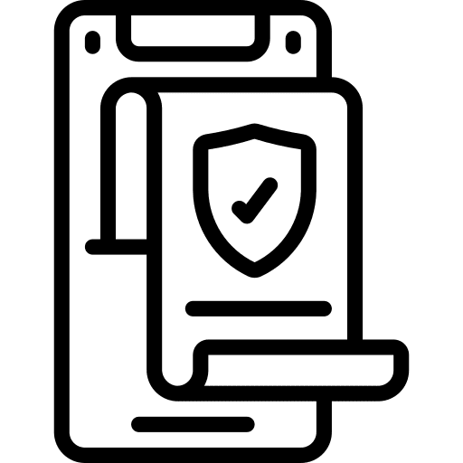 Smartphone mobile smartphone shield icon