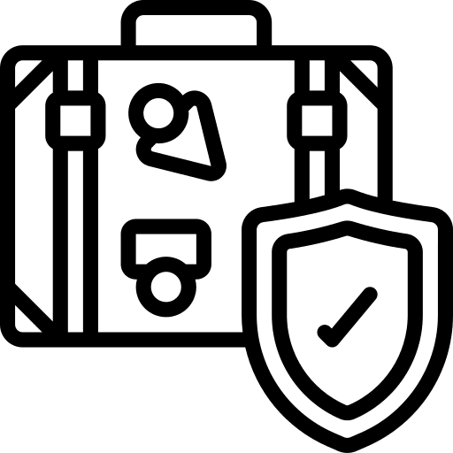 Travel insurance insurance travelling baggage icon