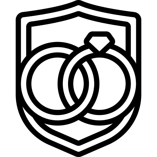 Wedding people insurance divorce icon