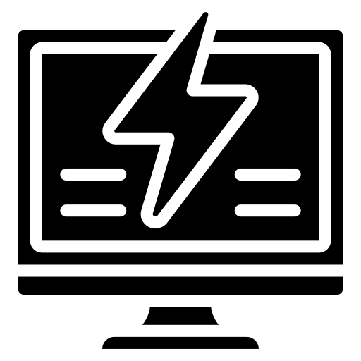 Computing power computer electronics icon