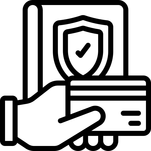 Payment protection banking bank debit card icon