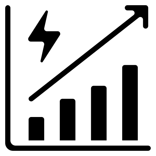 Usage electronics measuring analytics icon