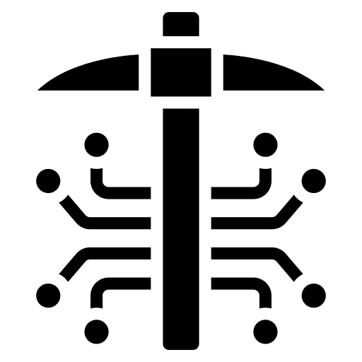 Mining technology mining business and finance icon