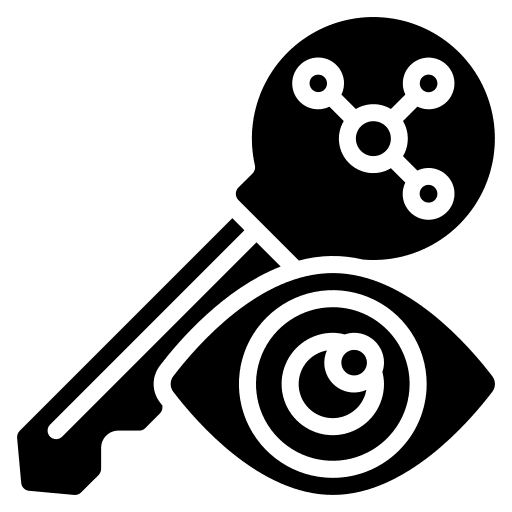 Public key computer public view icon